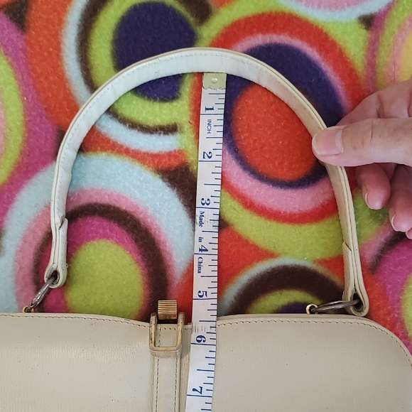 VINTAGE DOFAN Cream Leather Tote Circa 1940-1950's Gorgeous EUC - Picture 15 of 16